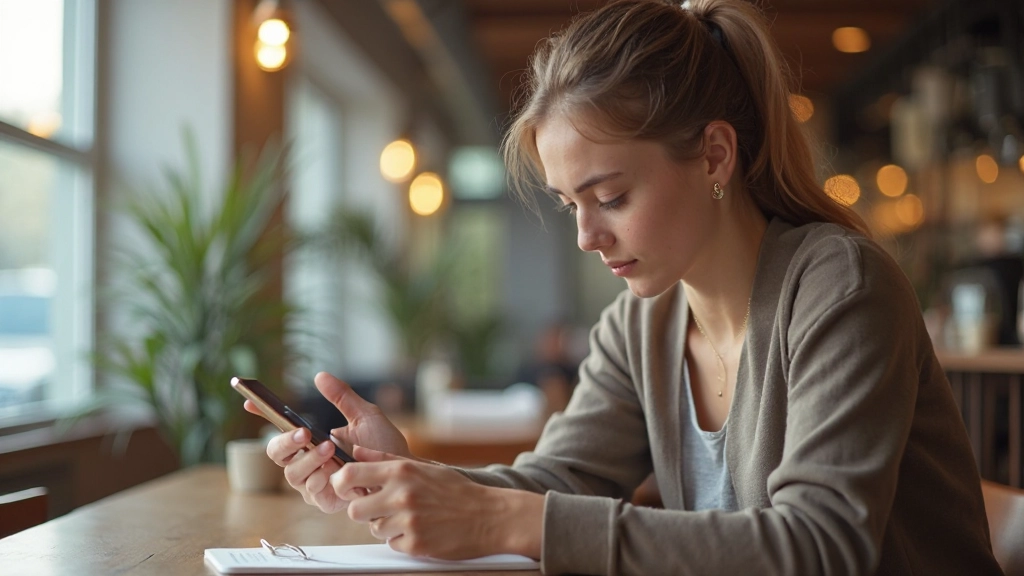 Österreichischer Nutzer interagiert mit mobiler Anwendung Benutzeroberfläche